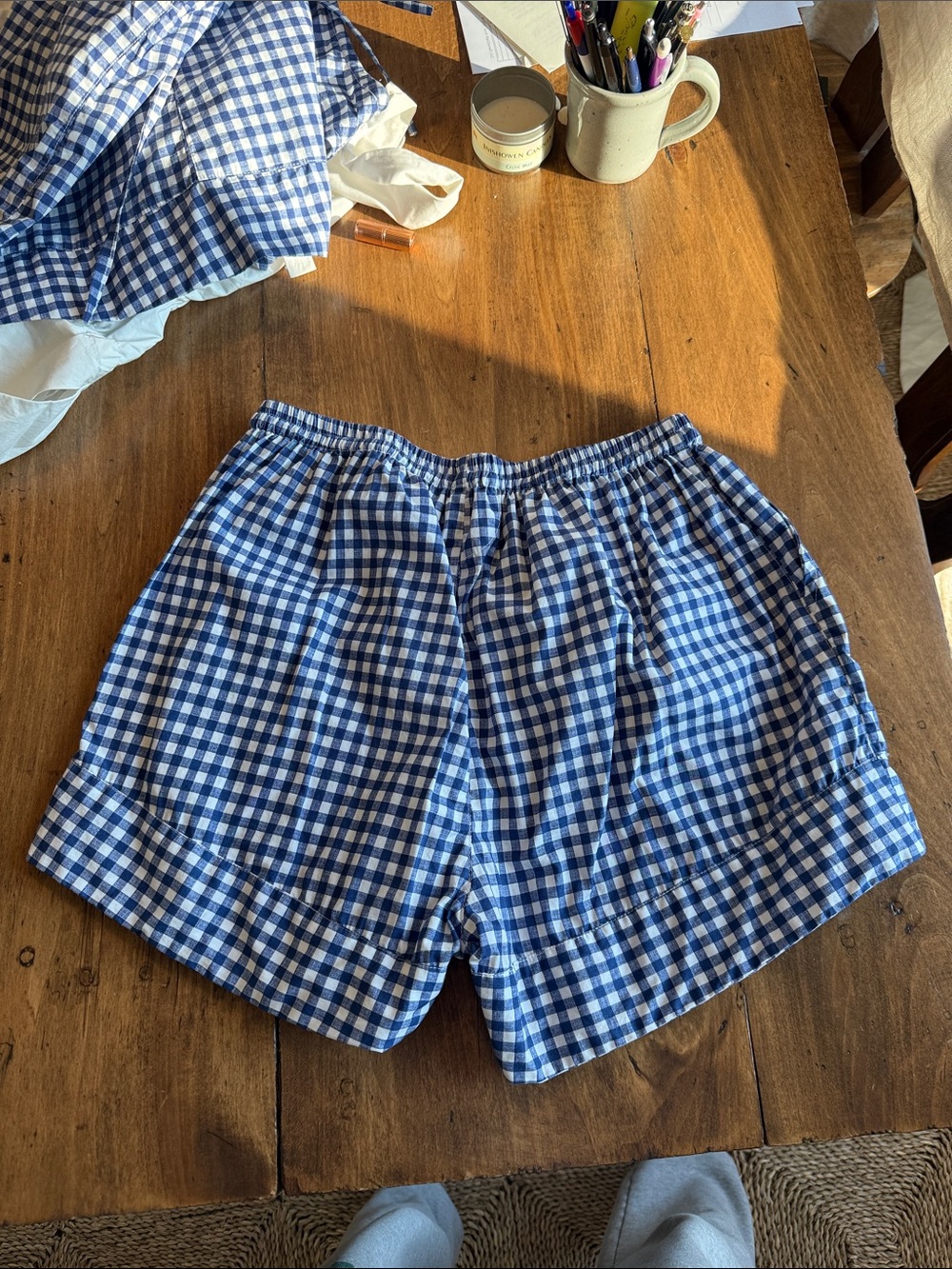 Piyama Blue Gingham Shorts - Picture 2 of 3